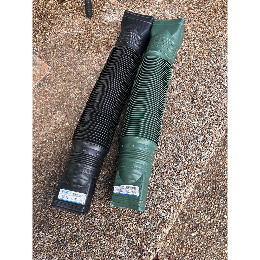 Amerimax Flex A Spout Downspout Extension 2 Pack Black Green 25-55 Inch NWT